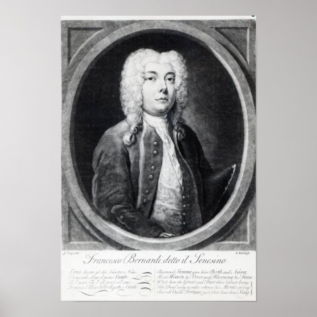 Francesco Bernardi Senesino Poster (Front)