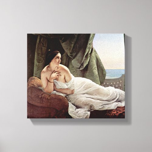 Francesco Hayez _ Reclining Odalisque Canvas Print