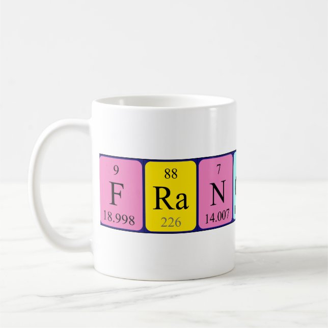 Francesco periodic table name mug (Left)