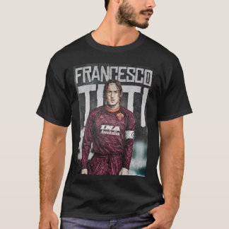 Francesco Totti AS Roma 2000s Retro Style Sketch T-Shirt