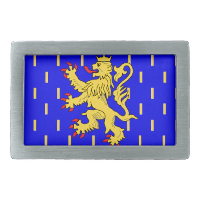 Franche-Comté (France) Flag Belt Buckle (Front)