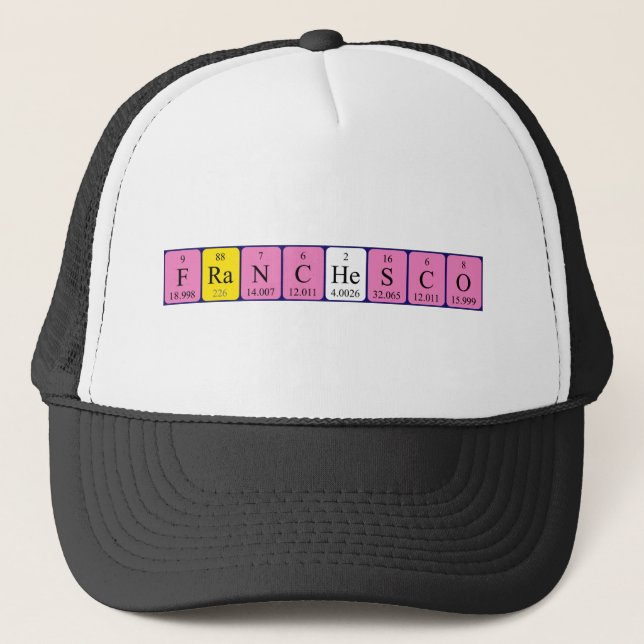 Franchesco periodic table name hat (Front)