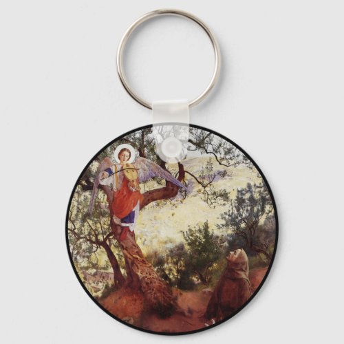 Francis Angel and Birds Keychain