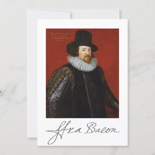 Francis Bacon portrait and signature Invitation