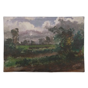 Francis Danby - A View Across The Artist's Garden Placemat by niceartpaintings at Zazzle