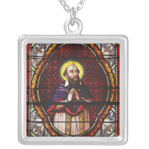 Francis de Sales Bishop of Geneva Silver Plated Necklace