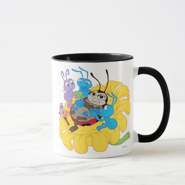 Francis, Flik, and Mr. Soil - A Bug's Life Disney Mug (Right)
