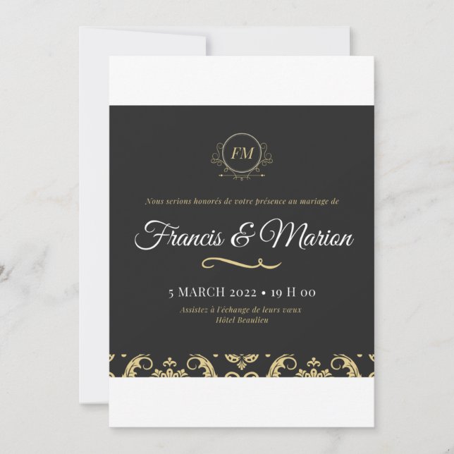 Francis & Marion Invitation (Front)
