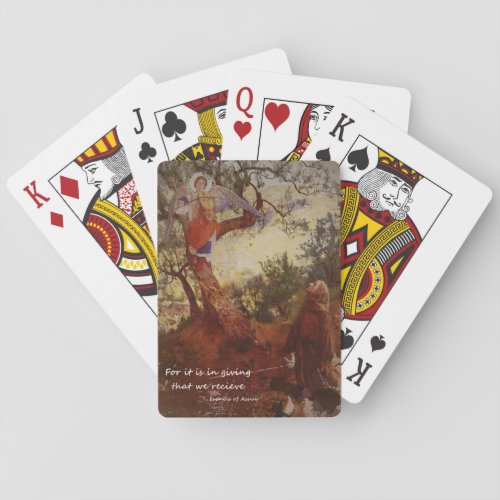 Francis of Assisi Kneeling Poker Cards