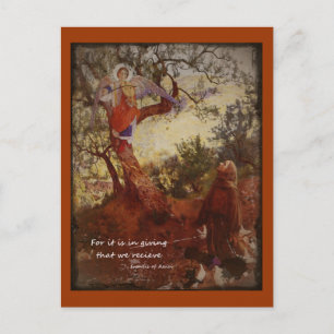 Francis of Assisi Kneeling Postcard