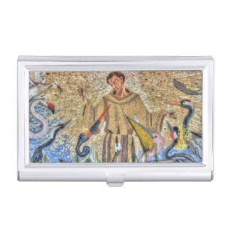 Francis Of Assisi Mosaic Business Card Holder