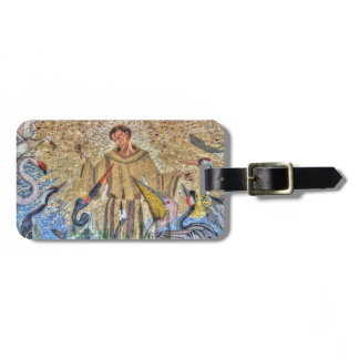 Francis Of Assisi Mosaic Luggage Tag