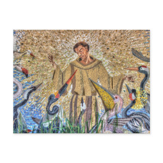 Francis Of Assisi Mosaic Postcard