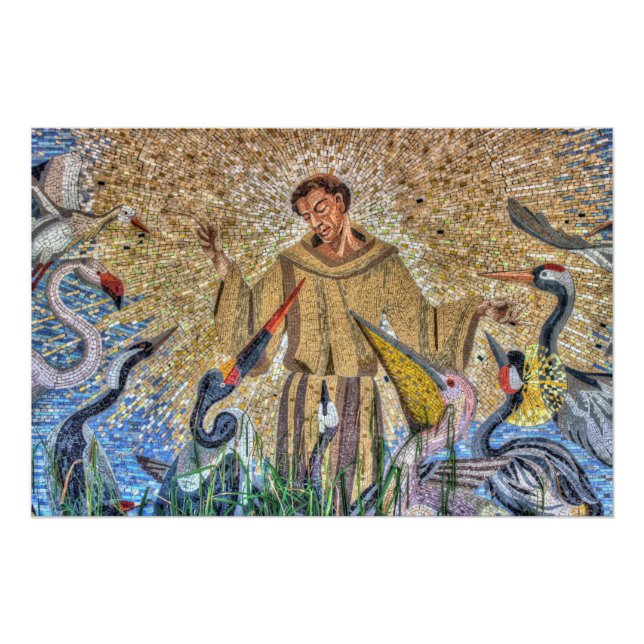 Francis Of Assisi Mosaic Poster (Front)
