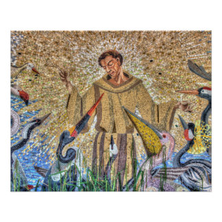 Francis Of Assisi Mosaic Poster