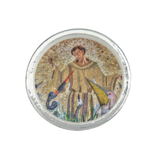 Francis Of Assisi Mosaic Ring