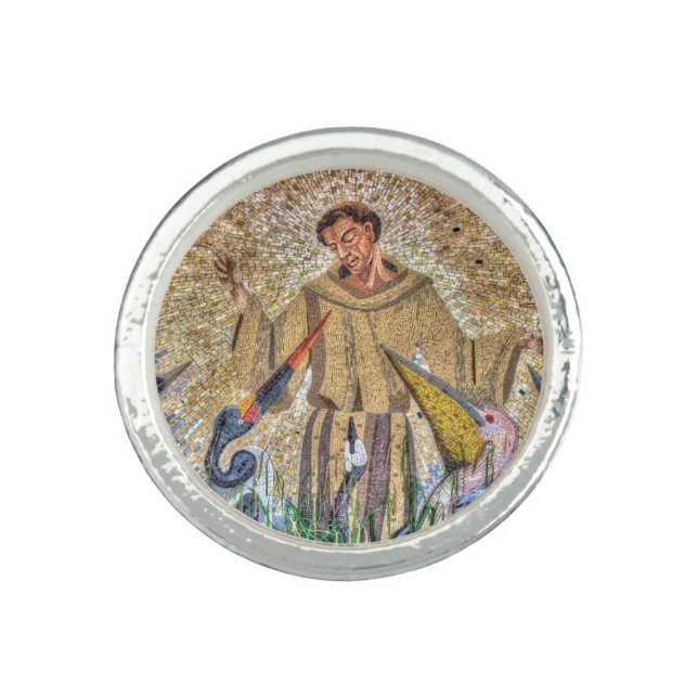 Francis Of Assisi Mosaic Ring (Front)