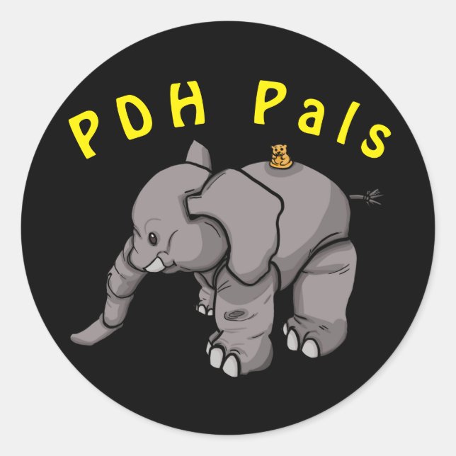 Francis of the PDH Pals Classic Round Sticker (Front)