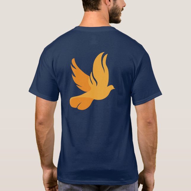 Francis on the Hill Men's Tshirt Blue (Back)