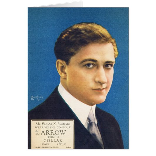 Francis X Bushman shirt advertisement Cards (Front)