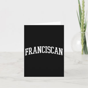Franciscan Arch Vintage Retro College Athletic Spo Card