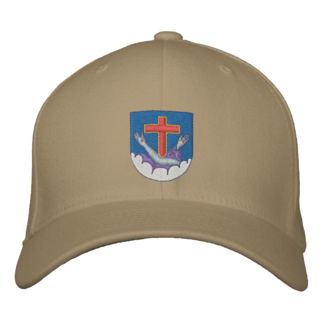Franciscan coat of arms embroidered baseball hat (Front)