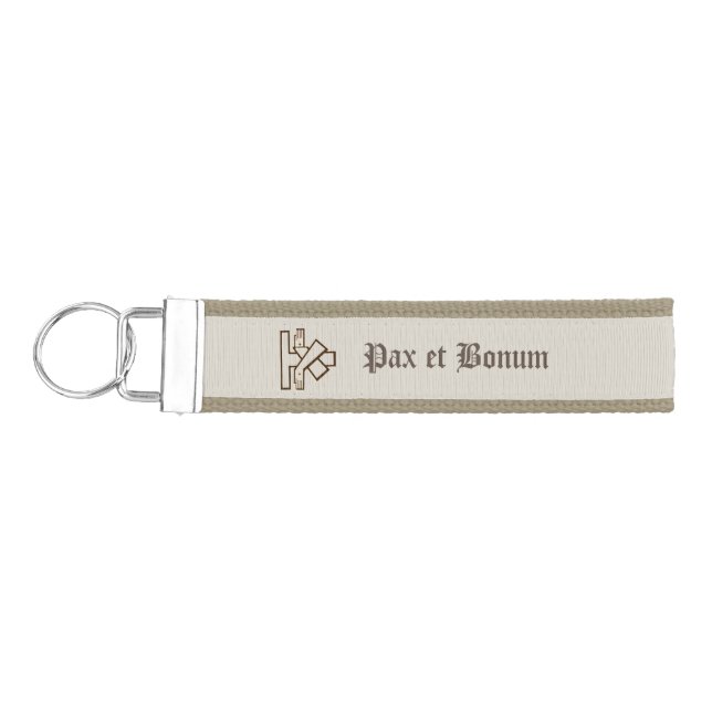 Franciscan Coat of Arms Keychain Personalized (Keys on Left)