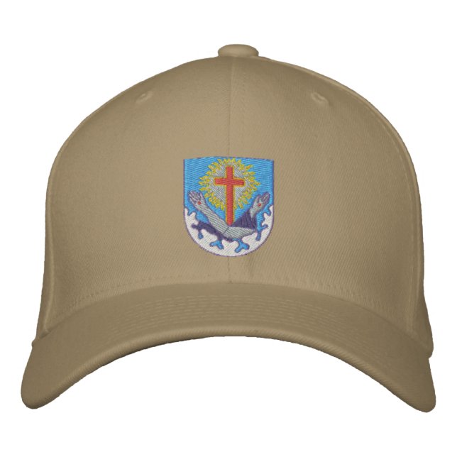Franciscan logo (small) embroidered baseball cap (Front)