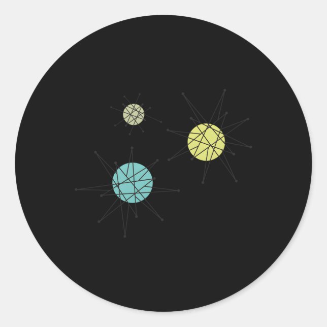 Franciscan Starburst Dinnerware Atomic Era Classic Round Sticker (Front)