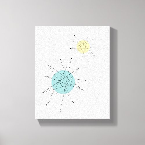 Franciscan Starburst Mid Century Modern Canvas