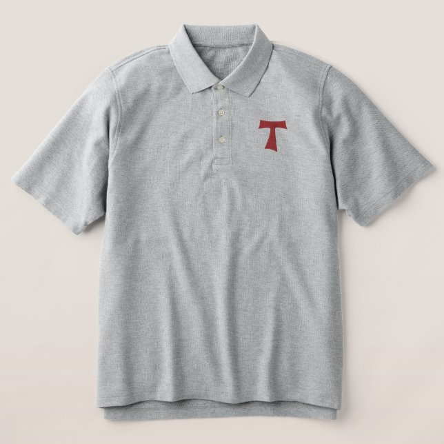 Franciscan TAU cross Embroidered Polo Shirt (Design Front)