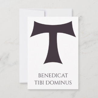 Franciscan Tau Cross Holy Card | Pater Noster