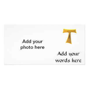 Franciscan Tau Cross Pax Et Bonum Gold Metallic Card