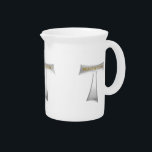 Franciscan Tau Cross Peace and Good Silver & Gold Beverage Pitcher<br><div class="desc">Franciscan Tau Cross Peace and Good Silver & Gold

Feel free to change the background color and/or other options via Zazzle's great customization tools.</div>