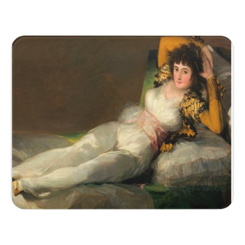 Francisco de Goya the dressed maja Door Sign