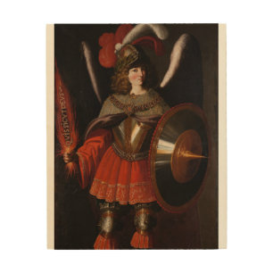 Francisco de Zurbarán - Archangel Michael - 17th C Wood Wall Art