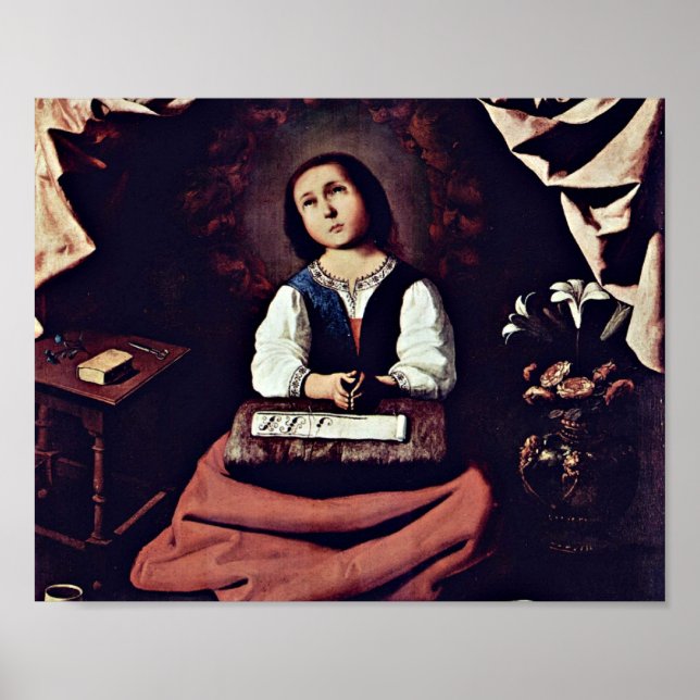 Francisco de Zurbaran - Praying Virgin Mary Poster (Front)