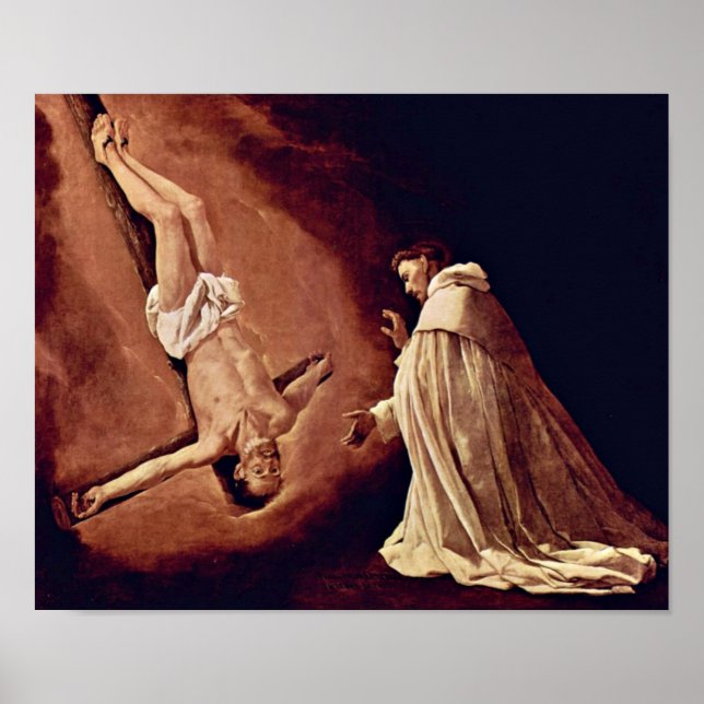 Francisco de Zurbaran - St Pedro Nolasco vision Poster (Front)