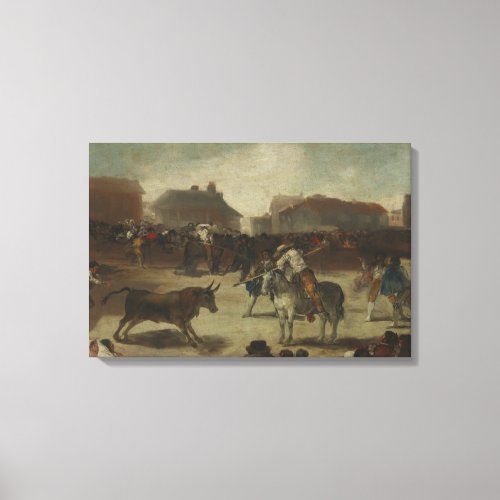 Francisco Goya _ Bullfight in a Village Canvas Print