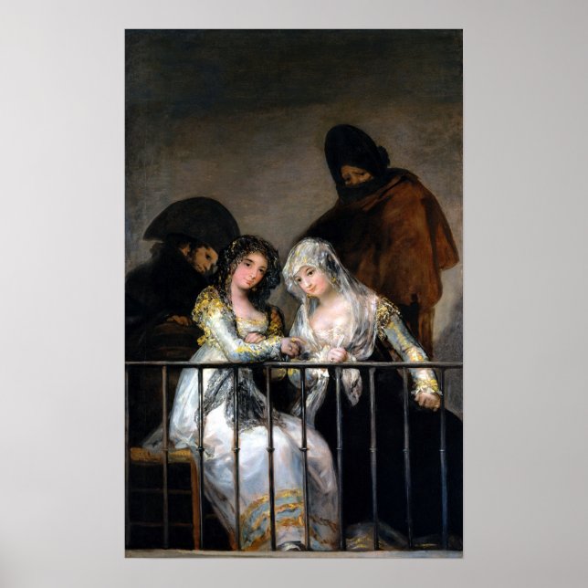 Francisco Goya Majas on a Balcony Poster (Front)