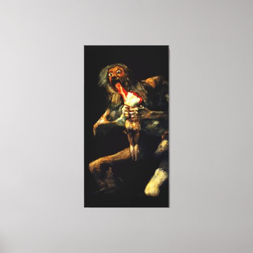 FRANCISCO GOYA _ Saturn Devouring One of His Sons  Canvas Print