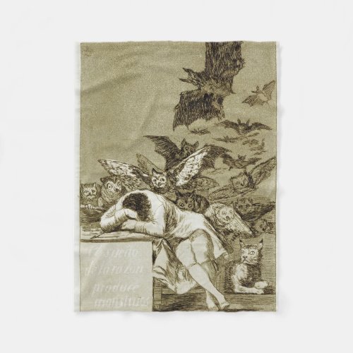 Francisco Goya _ The Sleep Of Reason Produces Mons Fleece Blanket