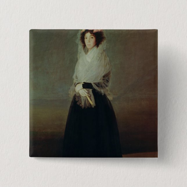 Francisco Jose de Goya y Lucientes | Portrait of C Pinback Button (Front)