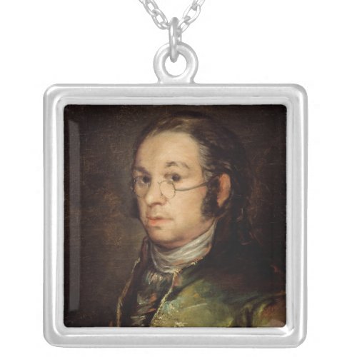 Francisco Jose de Goya y Lucientes  Self Portrait Silver Plated Necklace