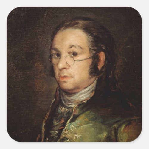 Francisco Jose de Goya y Lucientes  Self Portrait Square Sticker