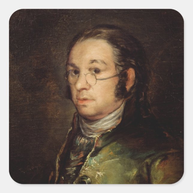 Francisco Jose de Goya y Lucientes | Self Portrait Square Sticker (Front)