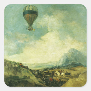 Francisco Jose de Goya y Lucientes The Balloon o Square Sticker