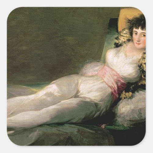 Francisco Jose de Goya y Lucientes  The Clothed M Square Sticker