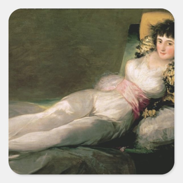 Francisco Jose de Goya y Lucientes | The Clothed M Square Sticker (Front)