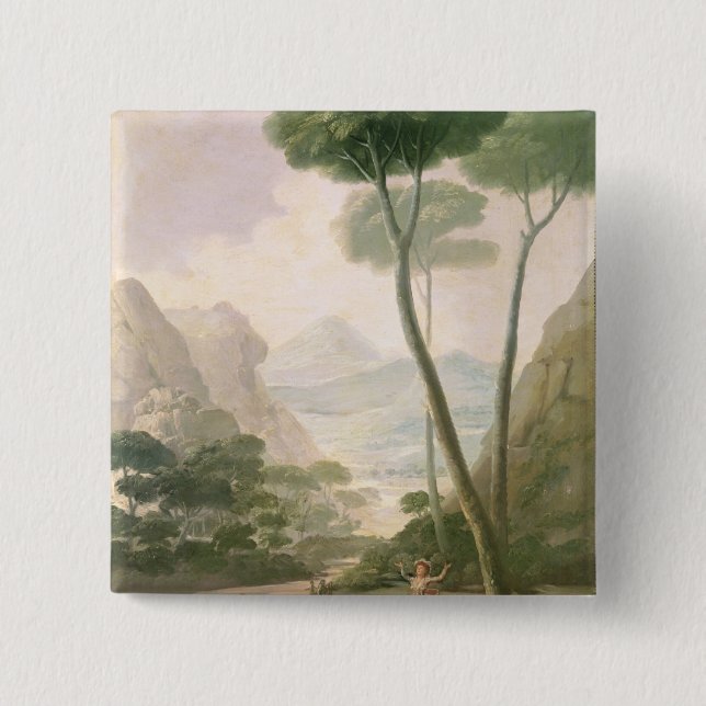 Francisco Jose de Goya y Lucientes | The Fall or T Pinback Button (Front)